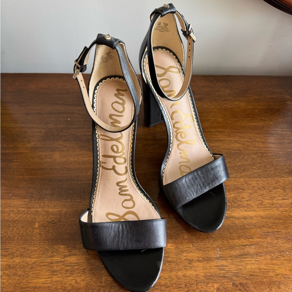 Sam Edelman Black Ankle Strap Heels